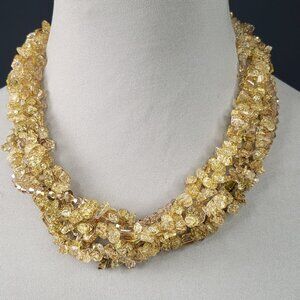 Citrine multistrand necklace
